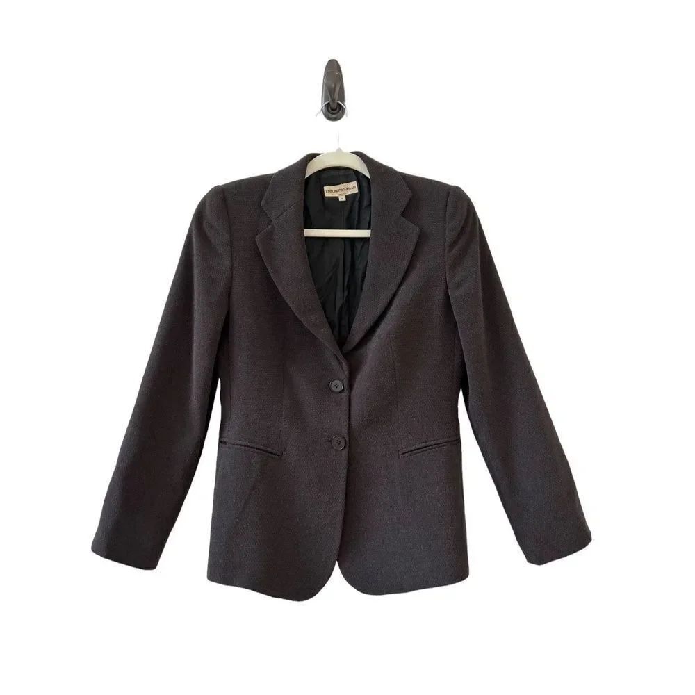 Vintage Emporio Armani Notch Lapel Blazer Jacket Women’s Dark Brown Size 10